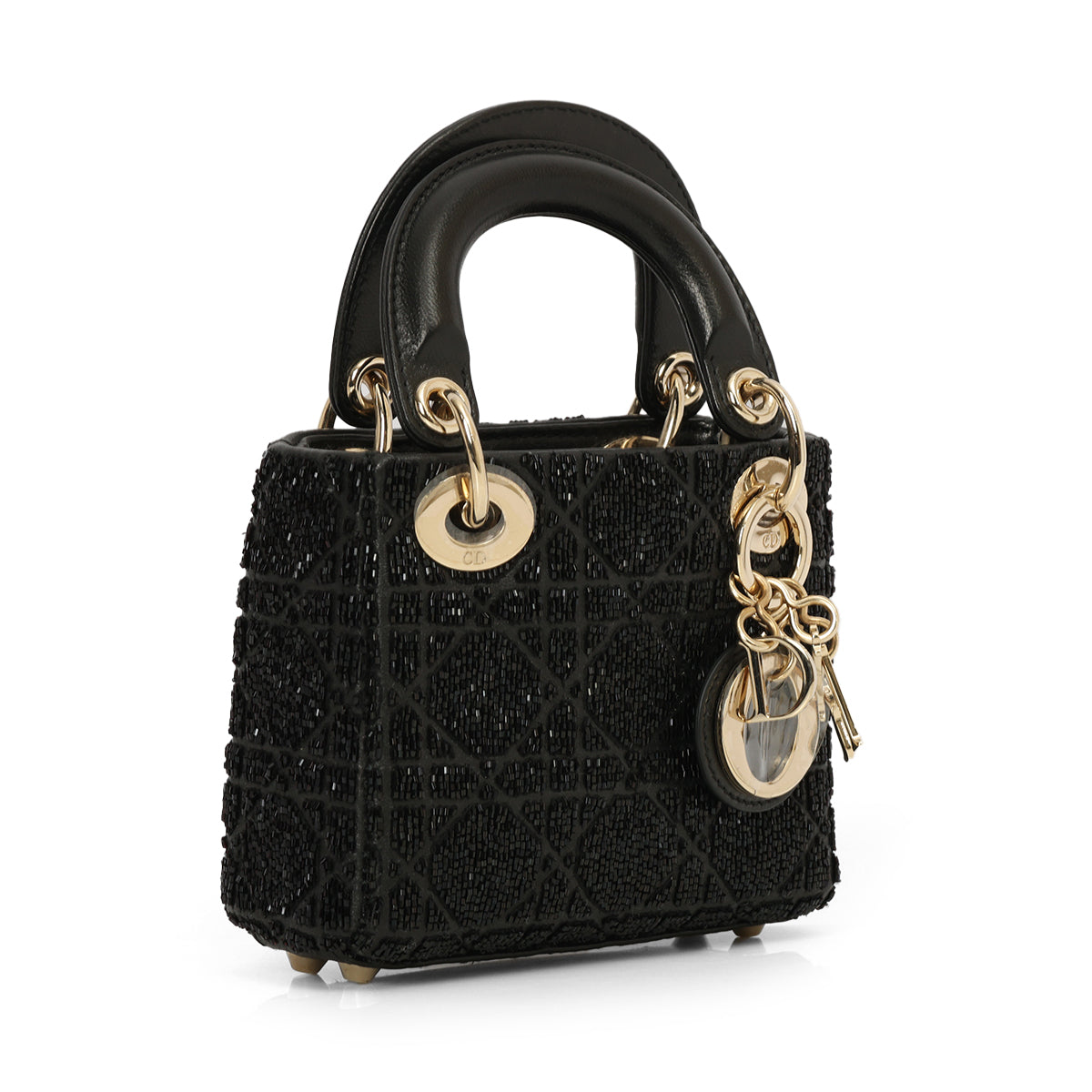 Micro Black Beaded Lady Dior