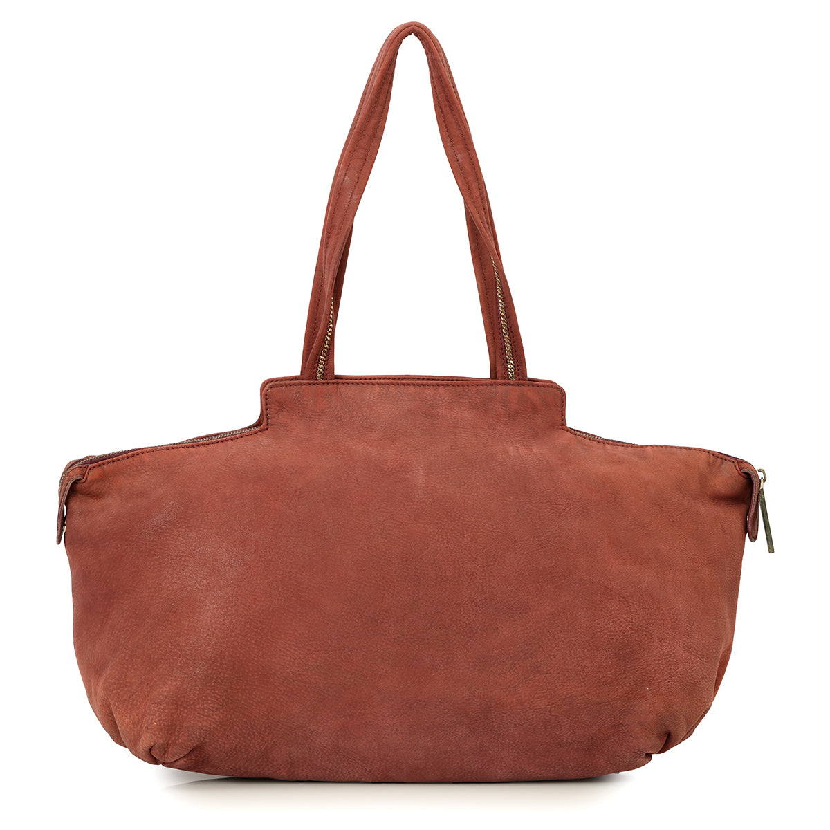 Purple Suede Medium Chains Tote