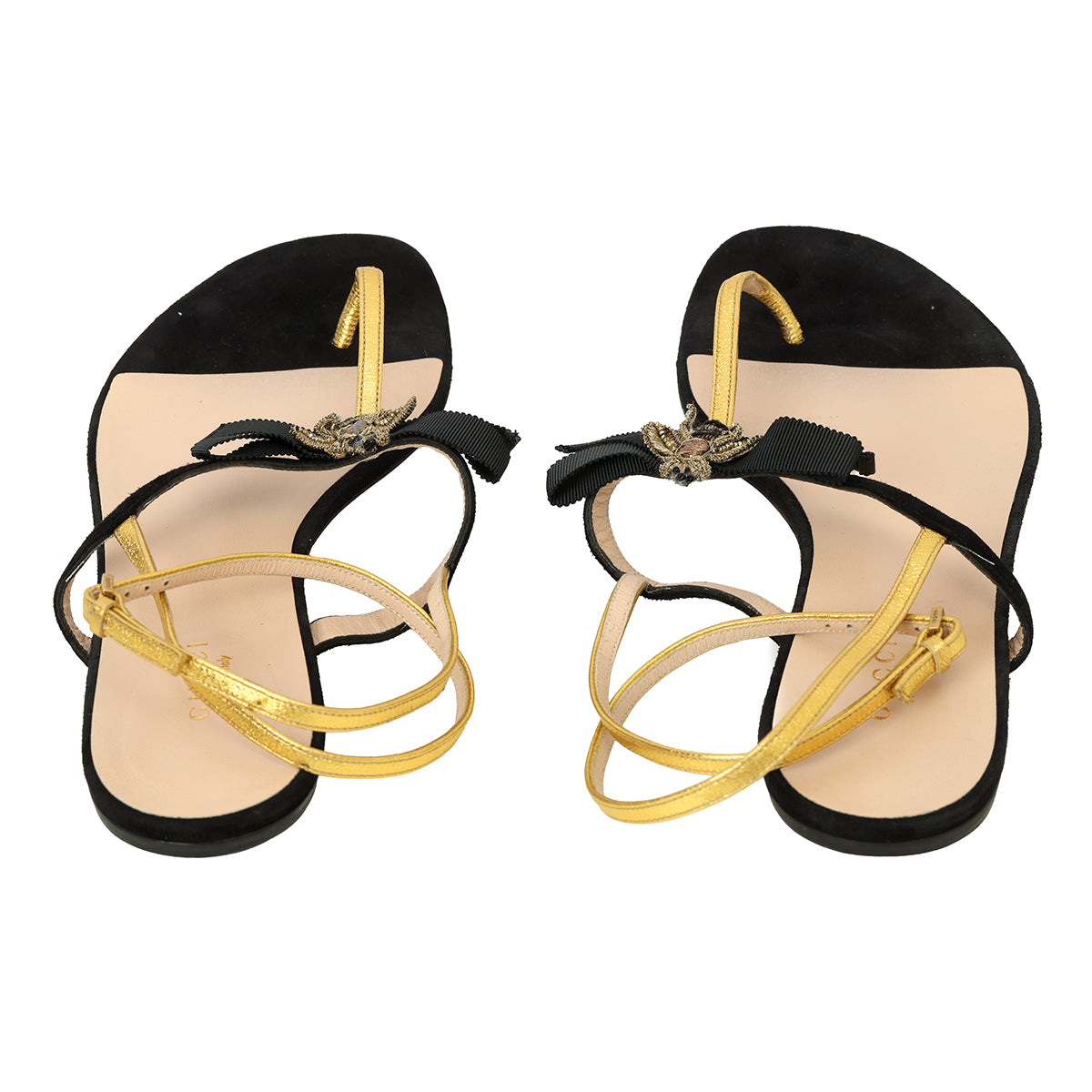 Moody Bow Thong Sandals Size: 38.5