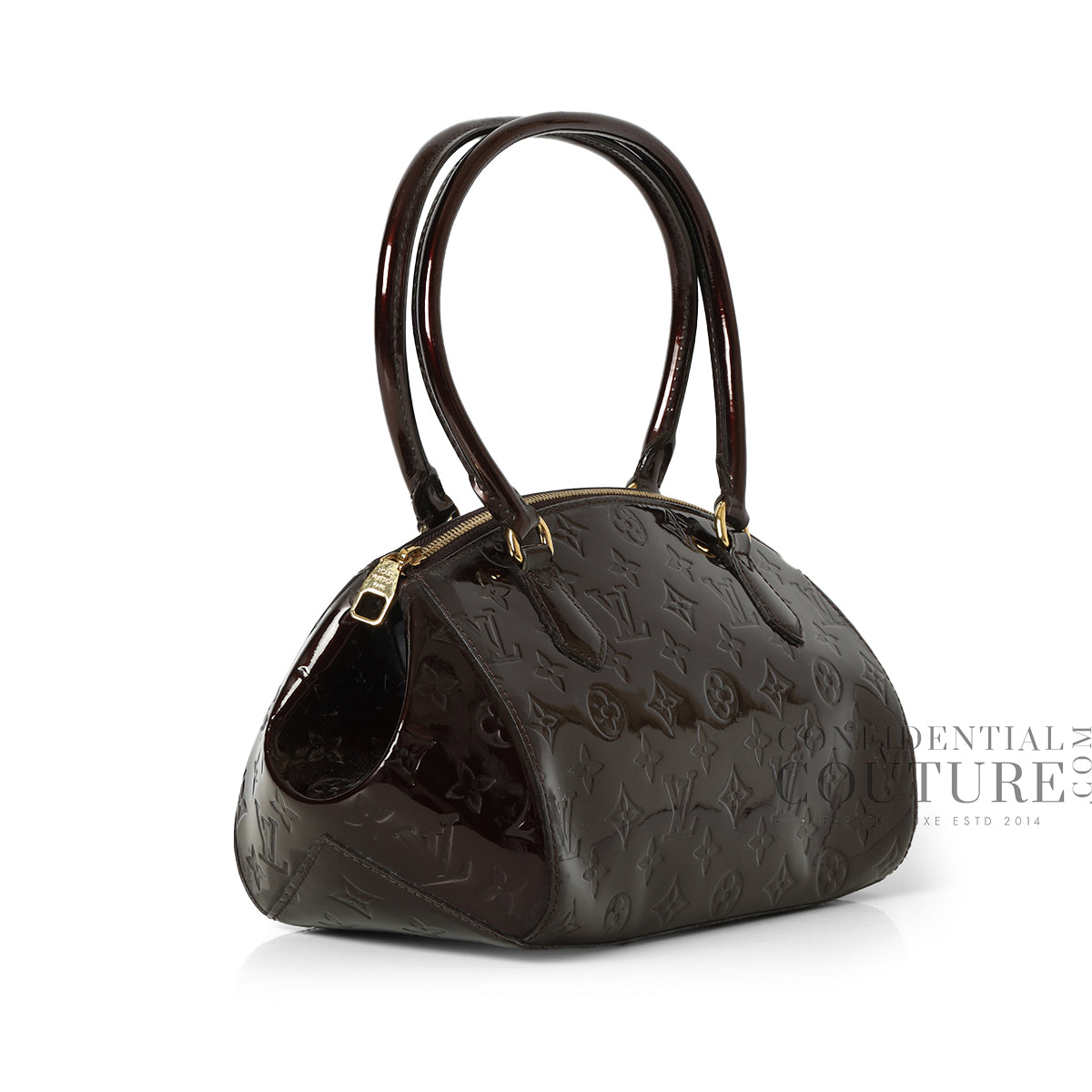 Amarante Monogram Vernis Sherwood PM Bag