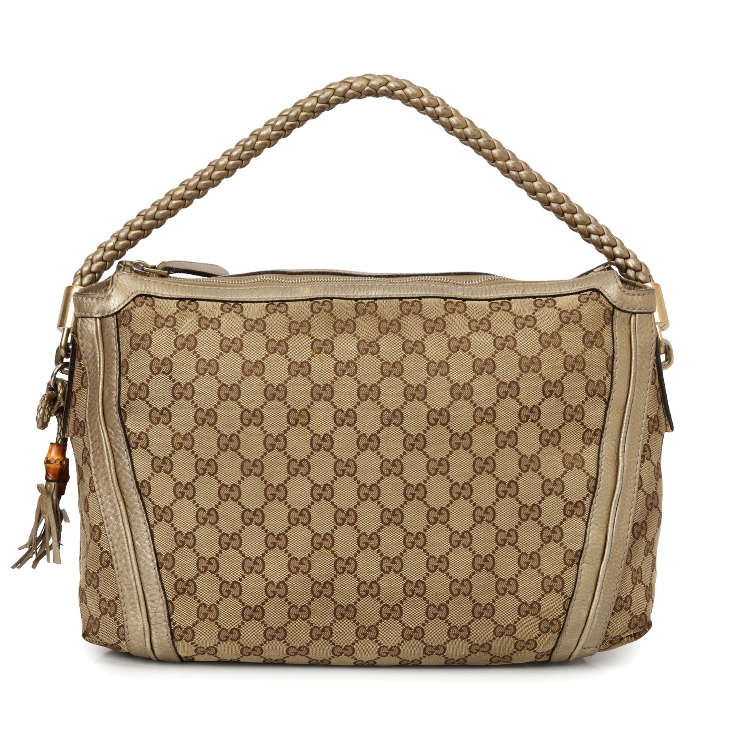 Beige/Brown GG Canvas Medium Bella Hobo Bag