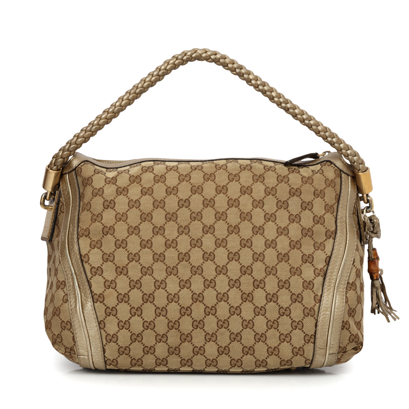 Beige/Brown GG Canvas Medium Bella Hobo Bag