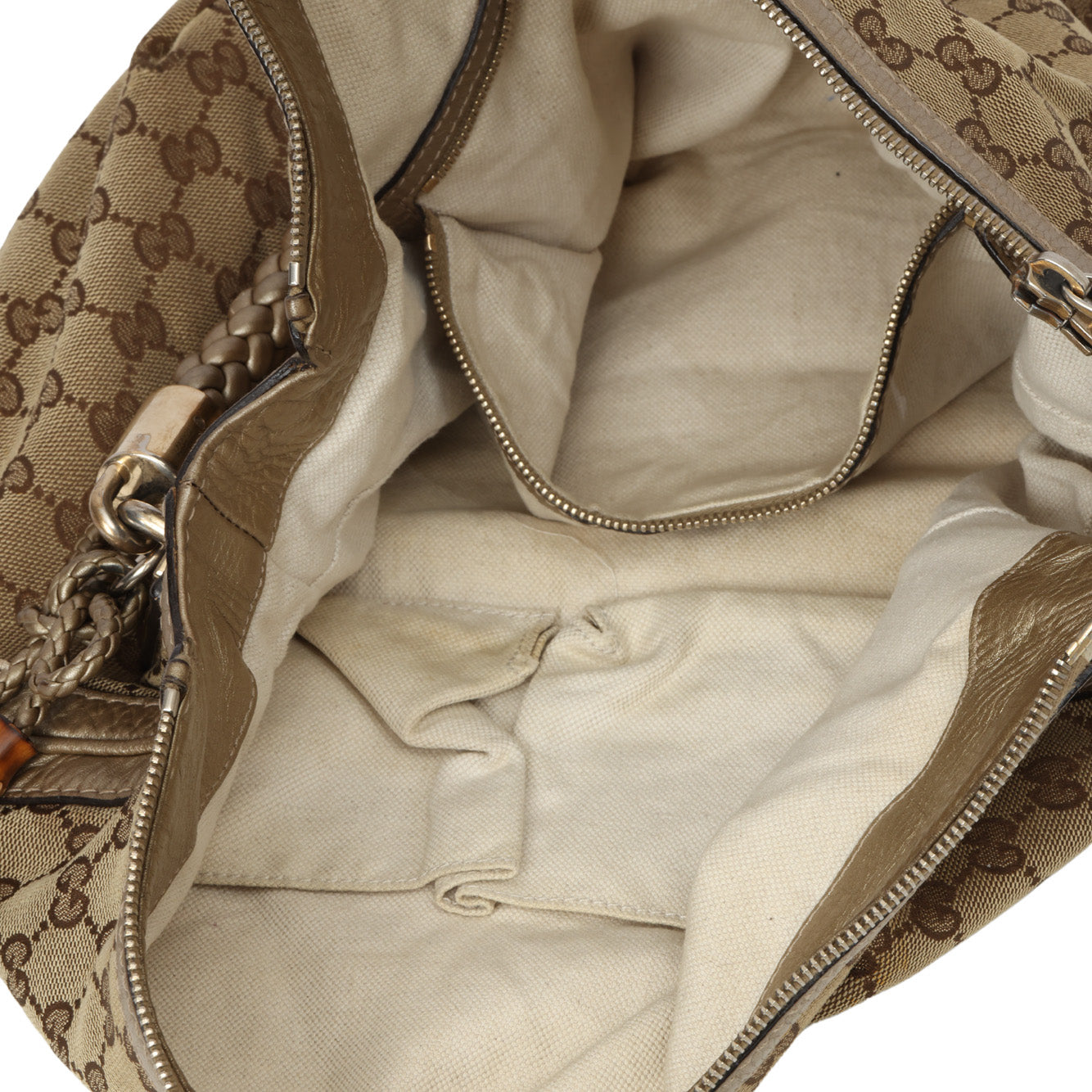 Beige/Brown GG Canvas Medium Bella Hobo Bag