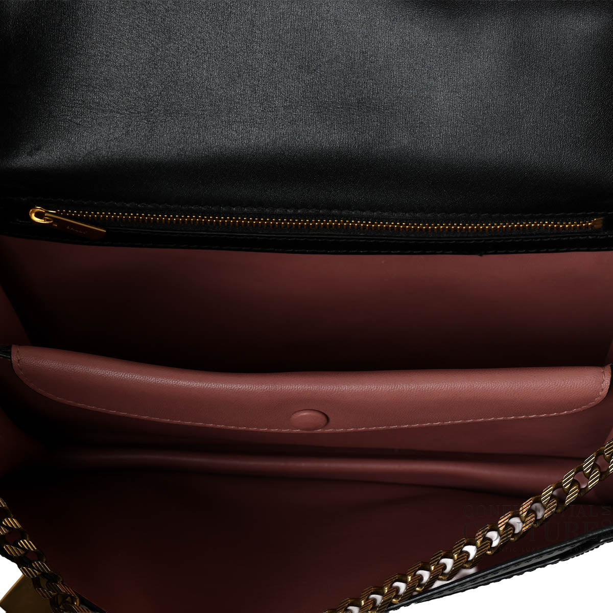 Black Leather Side Buckle Bag