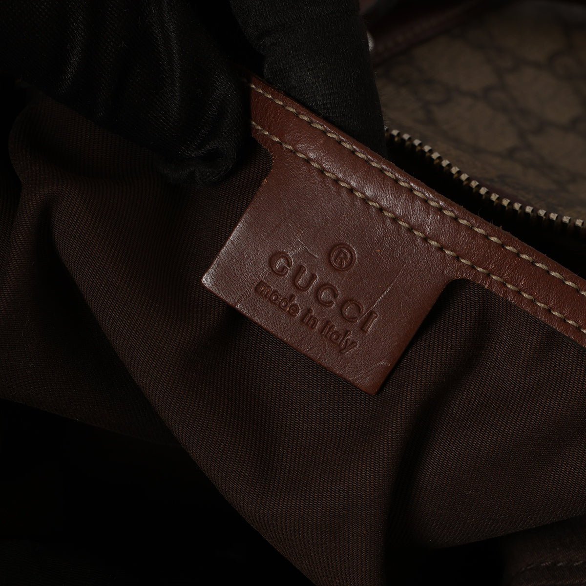 Beige/Brown GG Coated Canvas Medium Joy Boston Bag