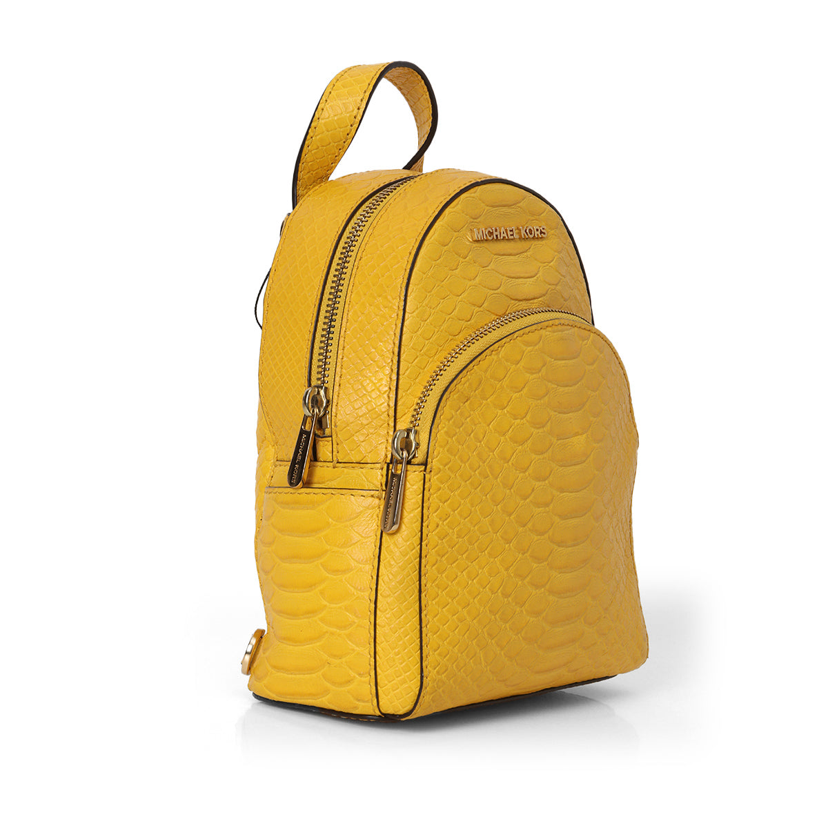 Yellow Leather Backpack