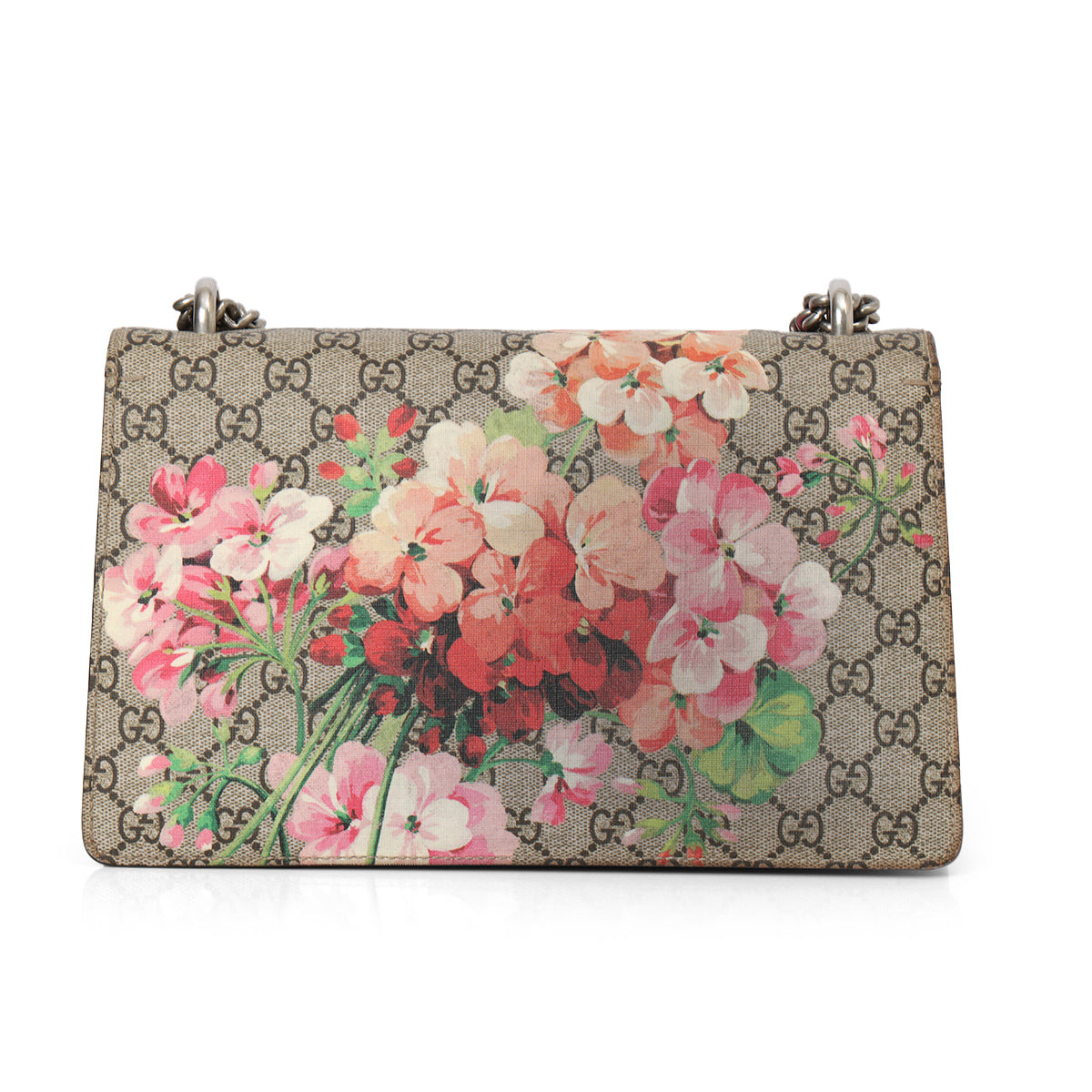 GG Supreme Maroon & Beige Blooms Medium Dionysus Shoulder Bag