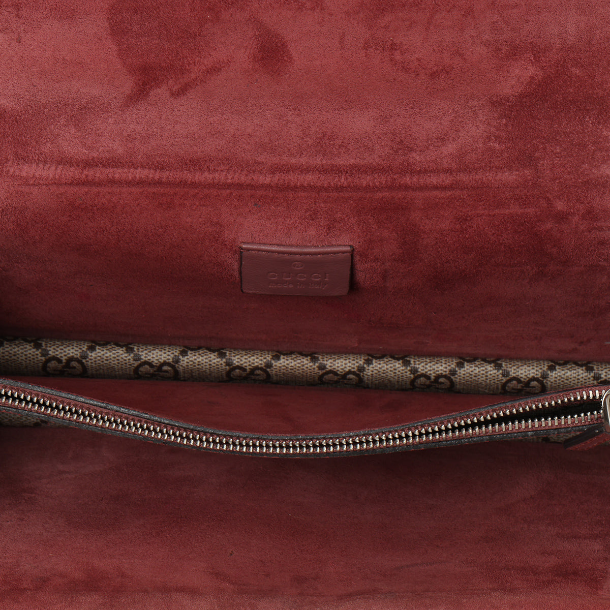 GG Supreme Maroon & Beige Blooms Medium Dionysus Shoulder Bag