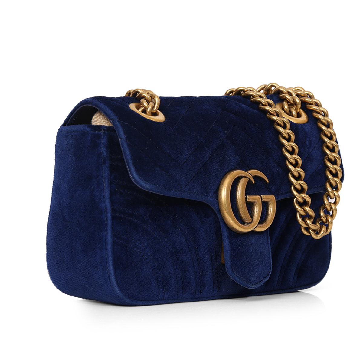 GG Marmont Velvet Shoulder Bag