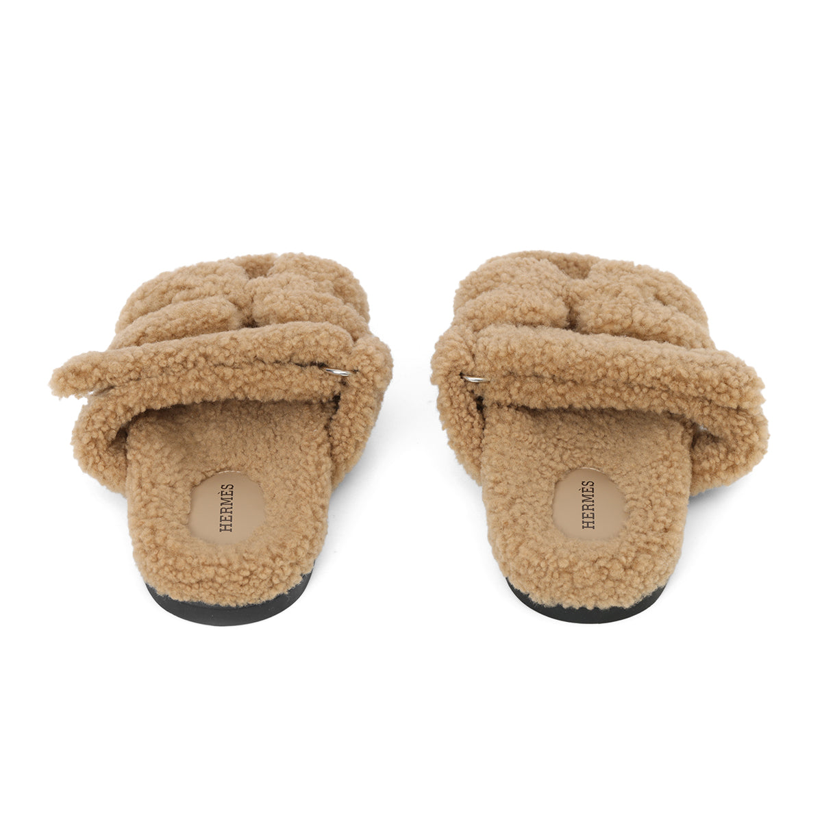 Beige Gobi Chypre Sandal In Shearling 38