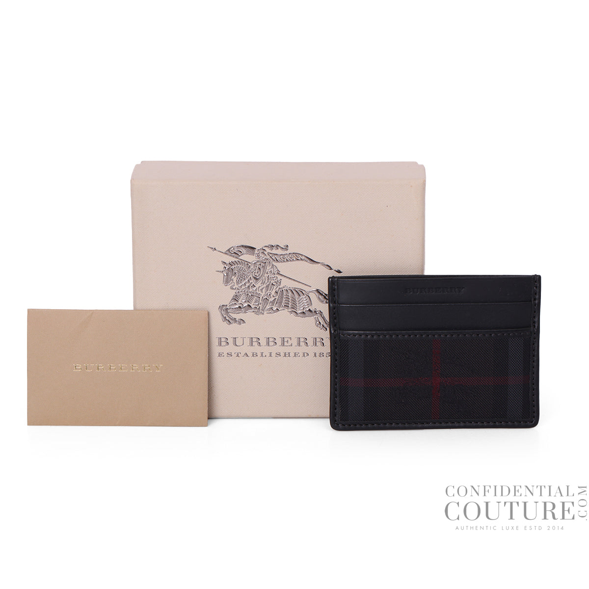 Black Sandon Check Card Case