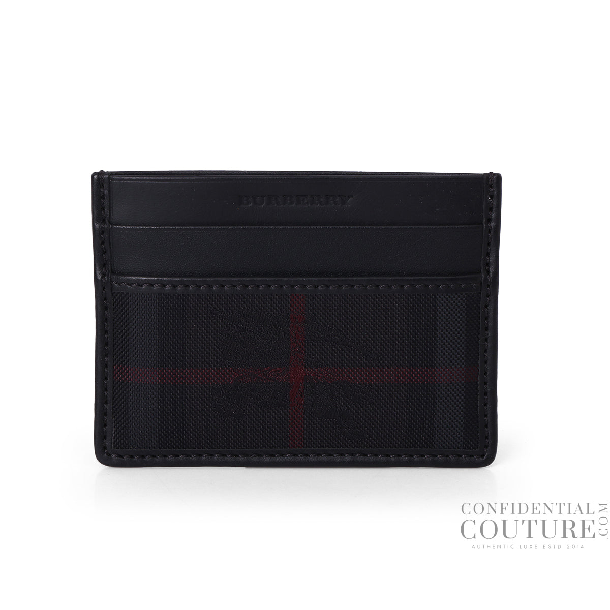 Black Sandon Check Card Case