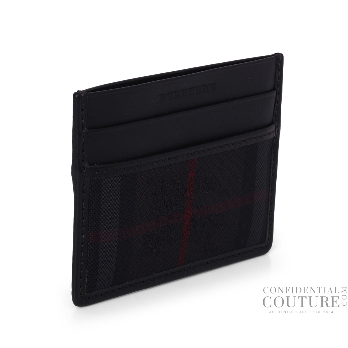 Black Sandon Check Card Case
