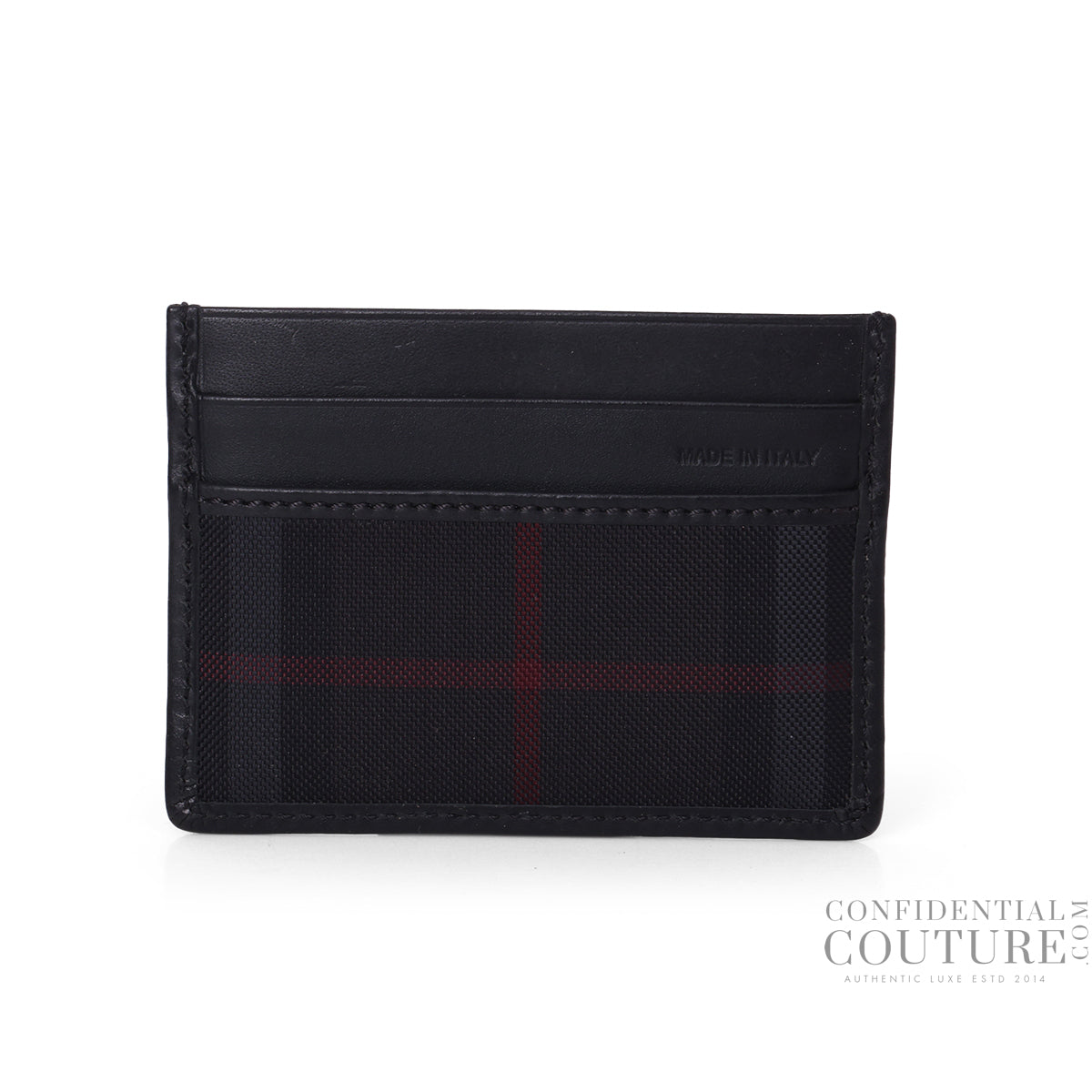 Black Sandon Check Card Case