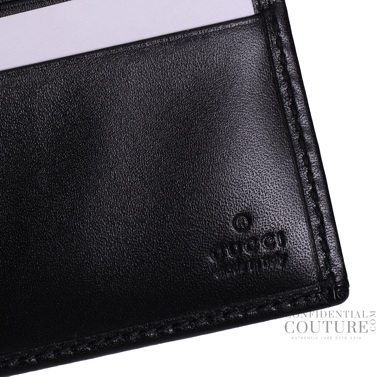 Black GG Imprime Patent Leather Bi-Fold Wallet