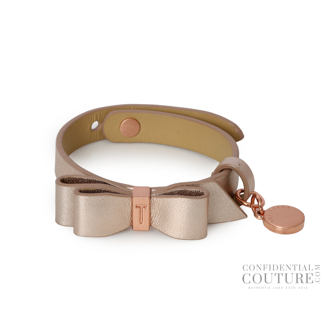 Ted Baker Rose Gold & Leather Belt Ted Baker - Ted Baker Rose Gold Waist Belt on Designer Wardrobe main image 2