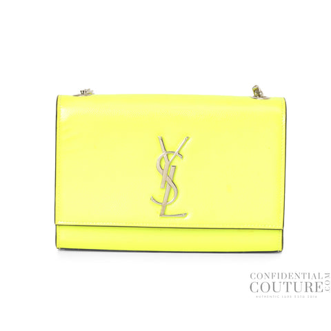 Saint Laurent Neon Yellow Small Kate Bag