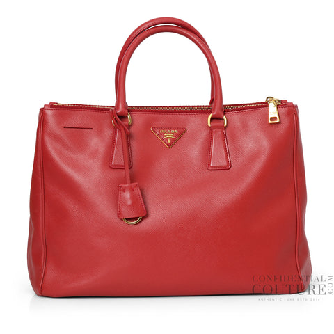 Red Galleria Large Saffiano Leather Bag