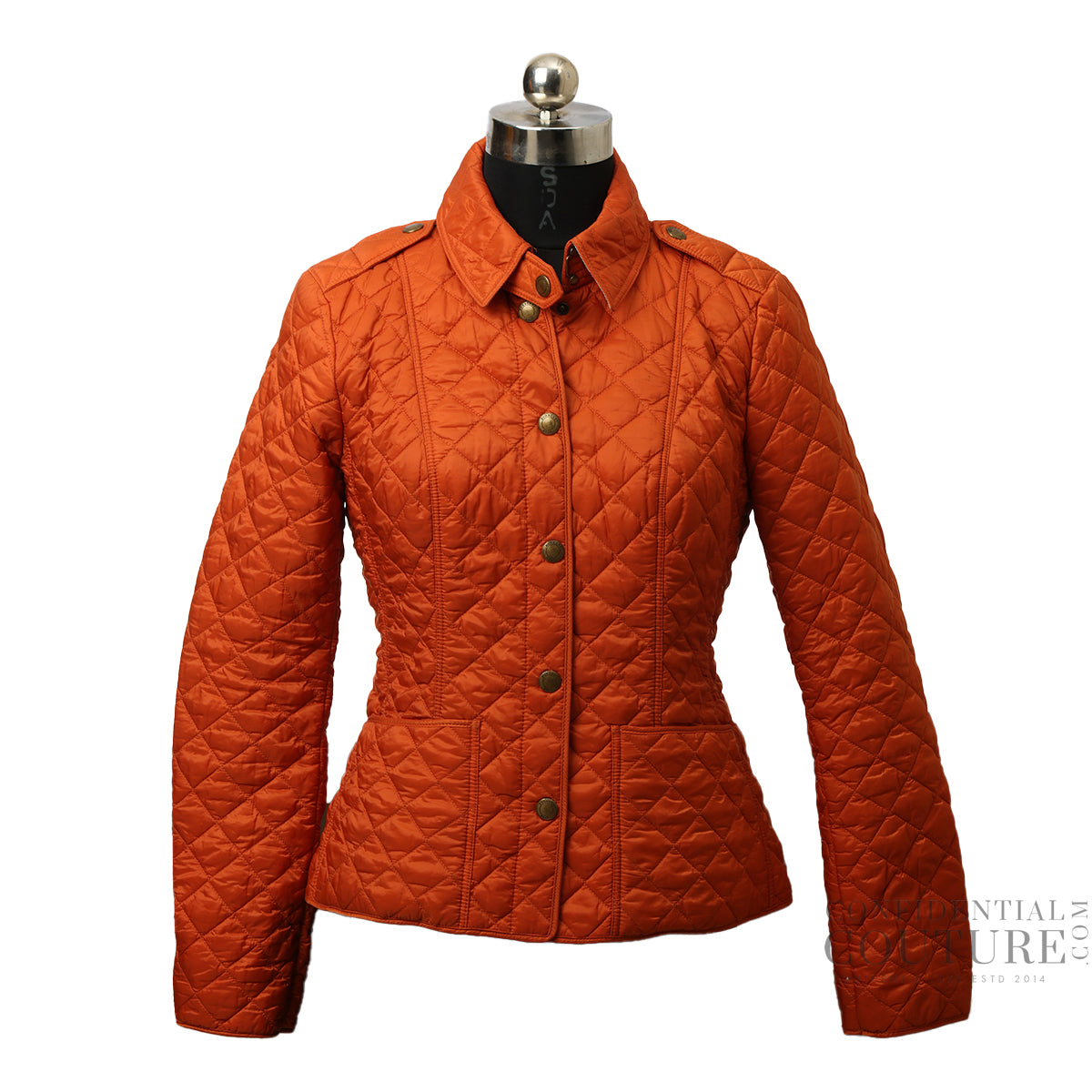 Brit Orange Quilted Jacket Size S