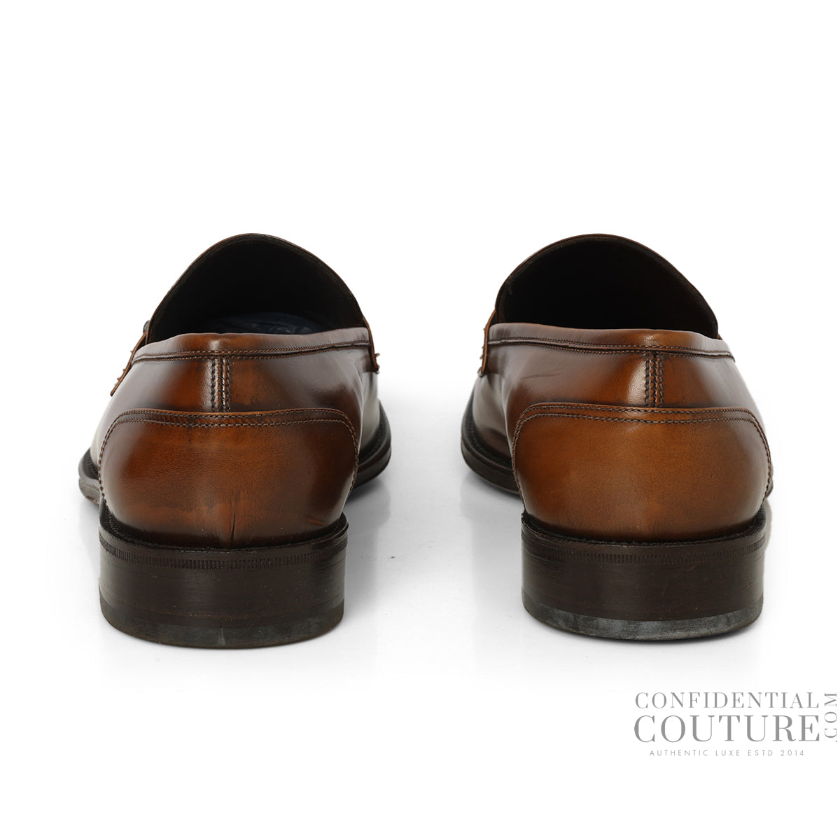 Gancini Plaque Brown Leather Loafers US 6.5| UK 5| EU 39.5