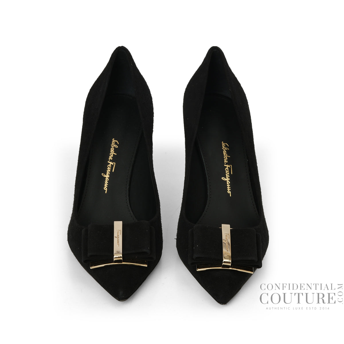 Suede Vara Bow Black Kitten Pumps 5| EU 35.5 | IT 35.5 | UK 2 | US 5