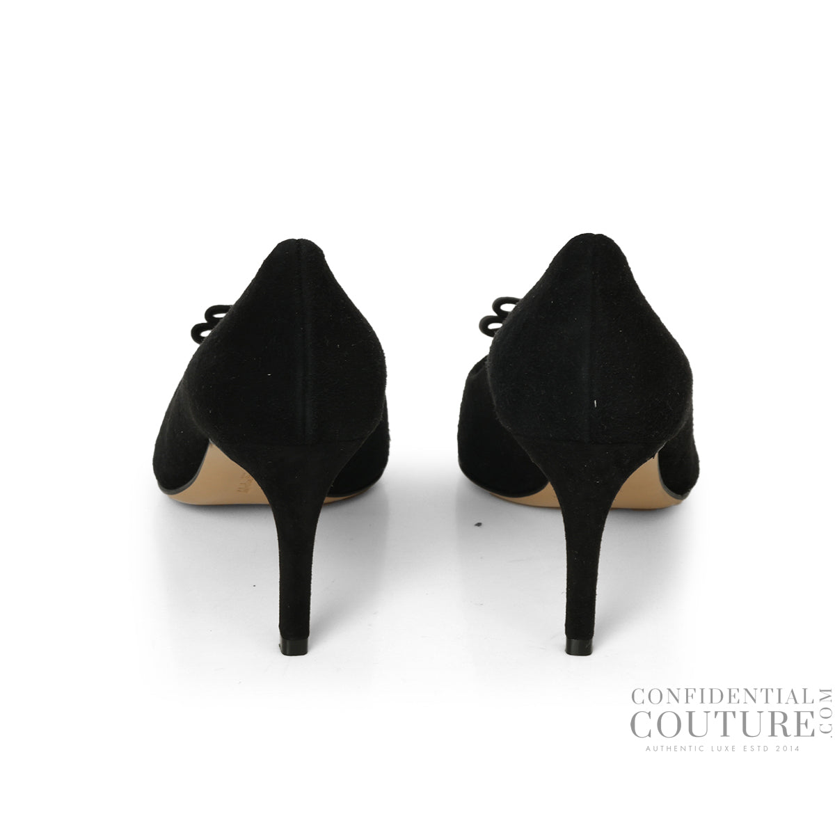 Suede Vara Bow Black Kitten Pumps 5| EU 35.5 | IT 35.5 | UK 2 | US 5