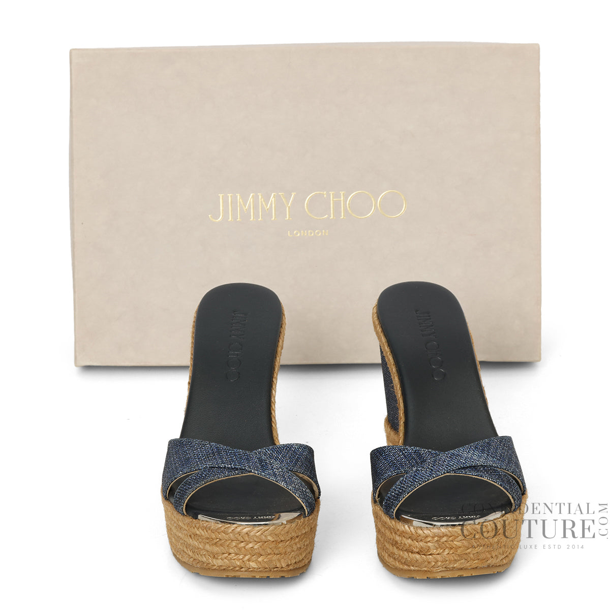 Almer Blue Wedge Sandals EU 35 | UK 2 | US 5