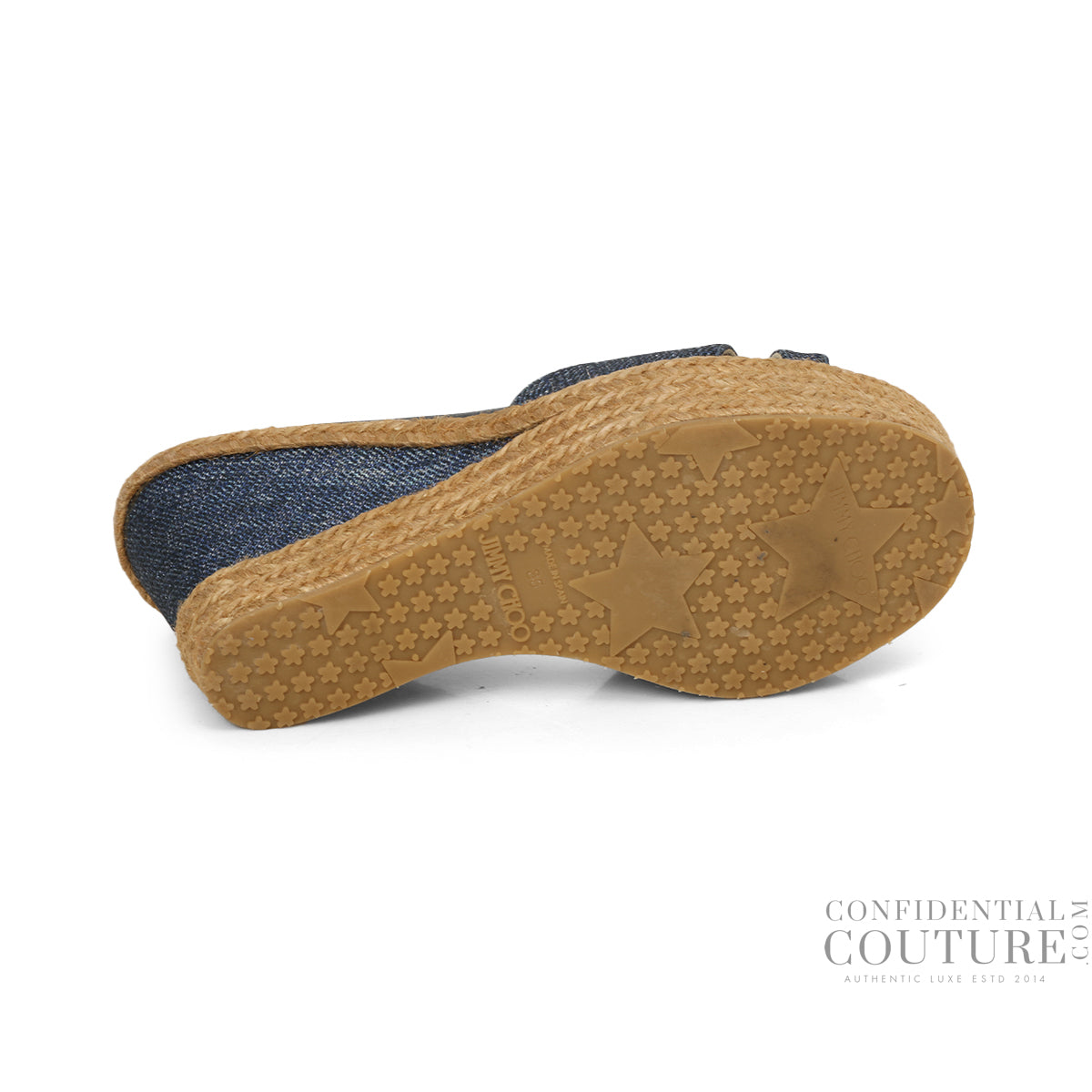 Almer Blue Wedge Sandals EU 35 | UK 2 | US 5