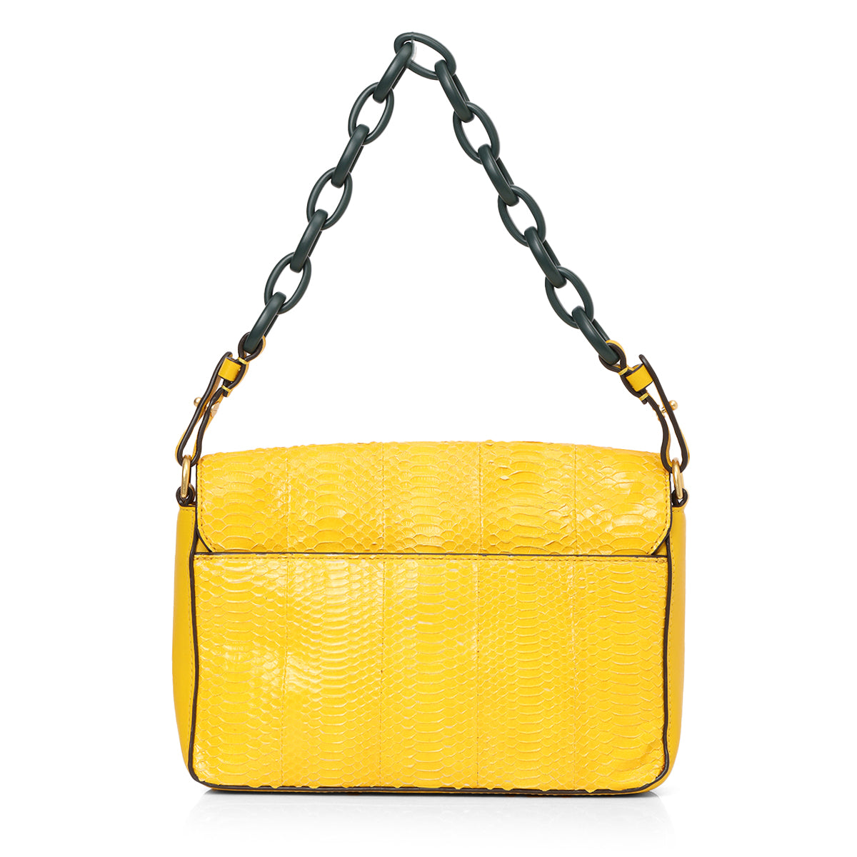 Yellow Python Kira Shoulder Bag