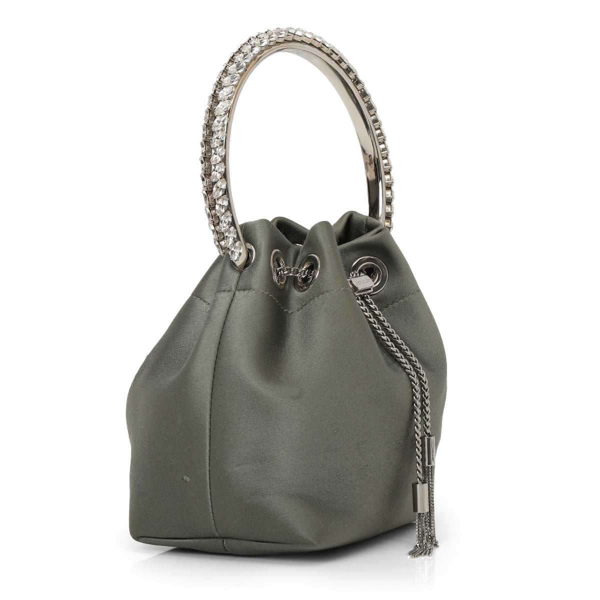Bon Bon Mini Satin Bag With Metal Top Handle