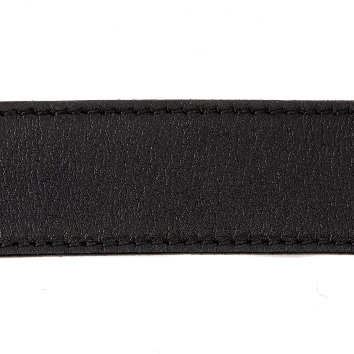 GG Logo Black Leather Belt Size: 42