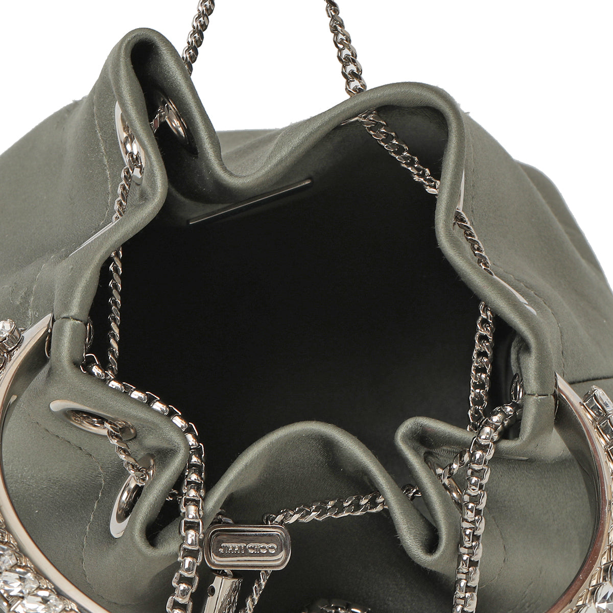 Bon Bon Mini Satin Bag With Metal Top Handle