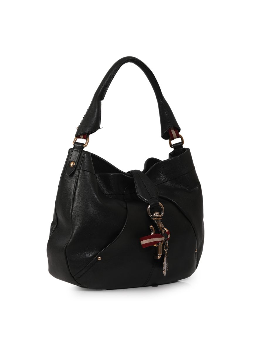 Black Hook Lock Hobo Bag Medium