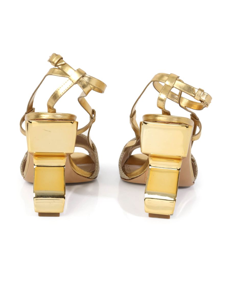 Gold Curio Sling Back Heels/Size-5M