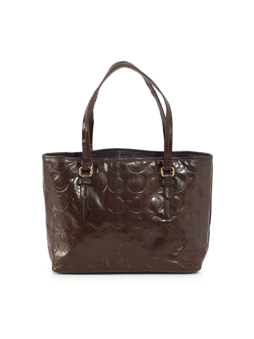 Brown Peyton Op Art Mini Tote