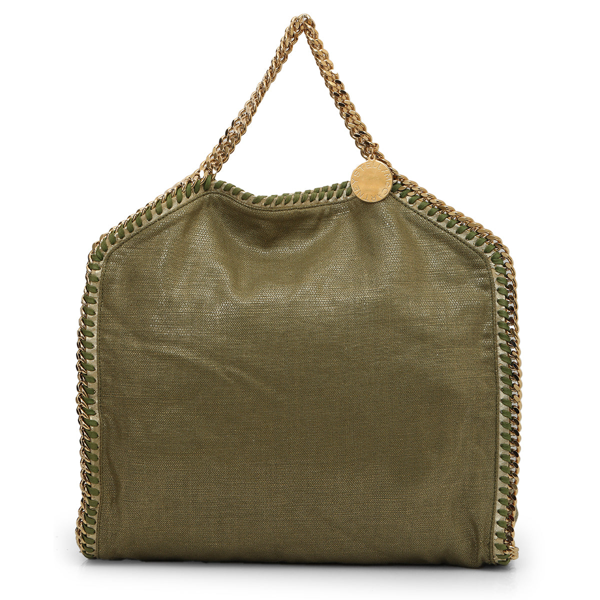 Metallic Woven Small Falabella Tote