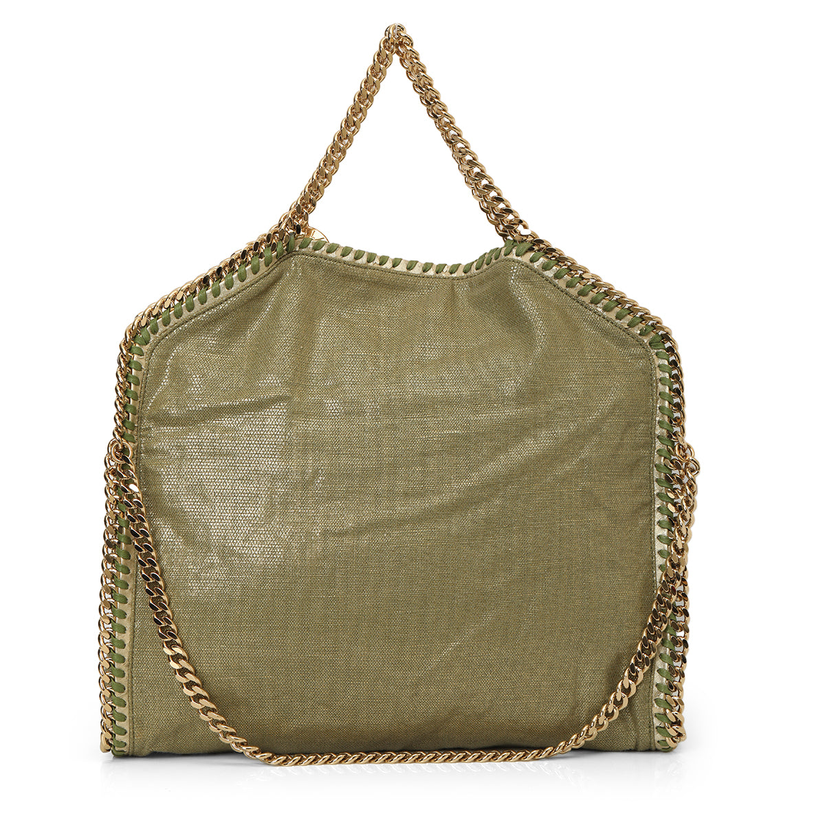 Metallic Woven Small Falabella Tote