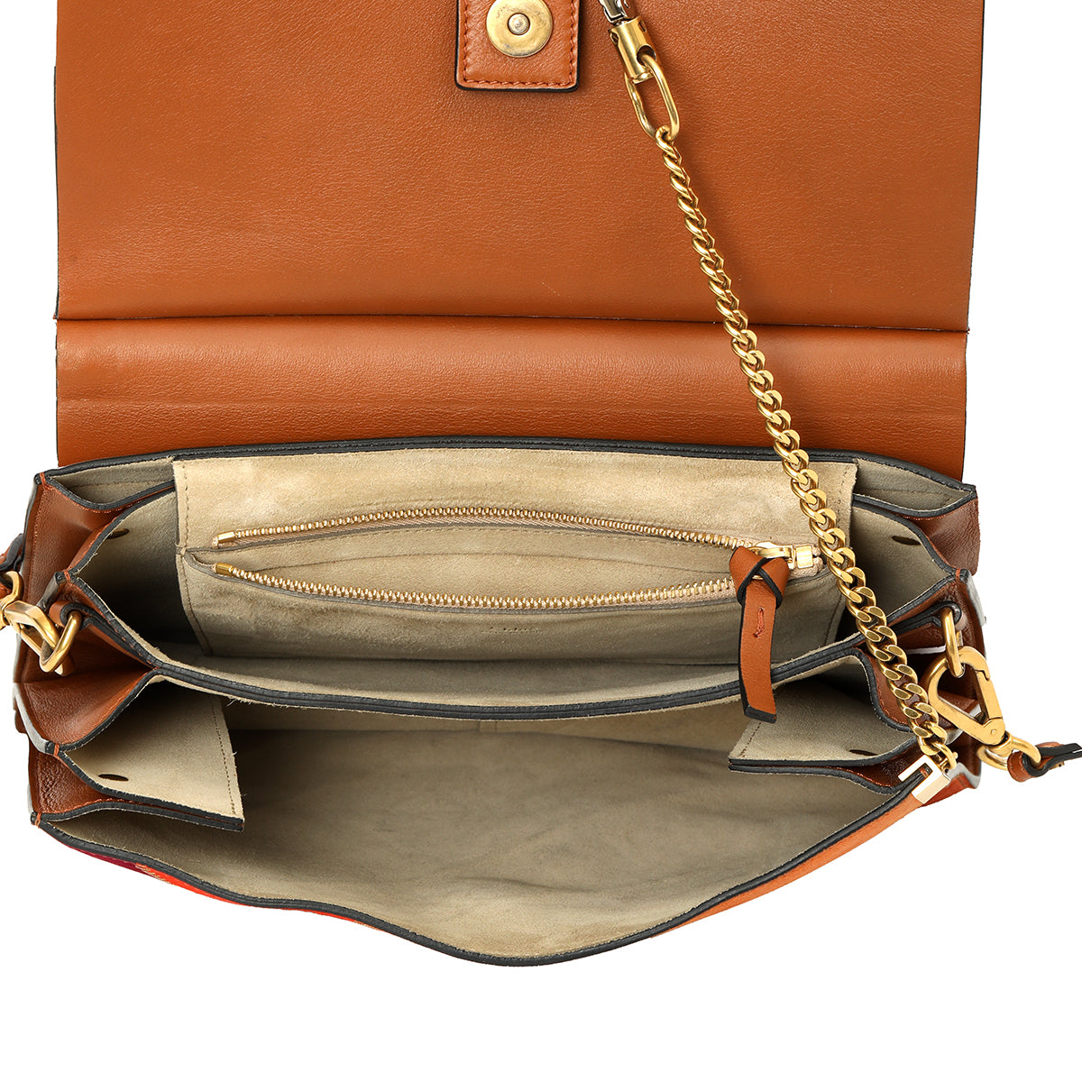 Faye Patchwork Shoulder Bag Suede & Leather - Medium