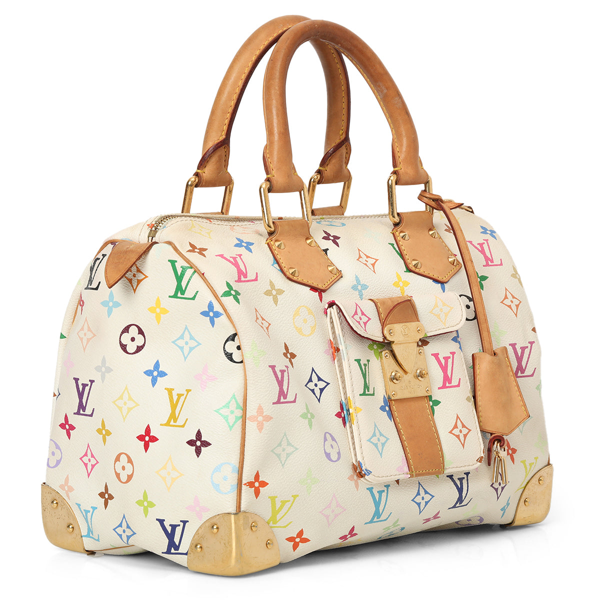 White Monogram Multicolor Speedy 30 Bag