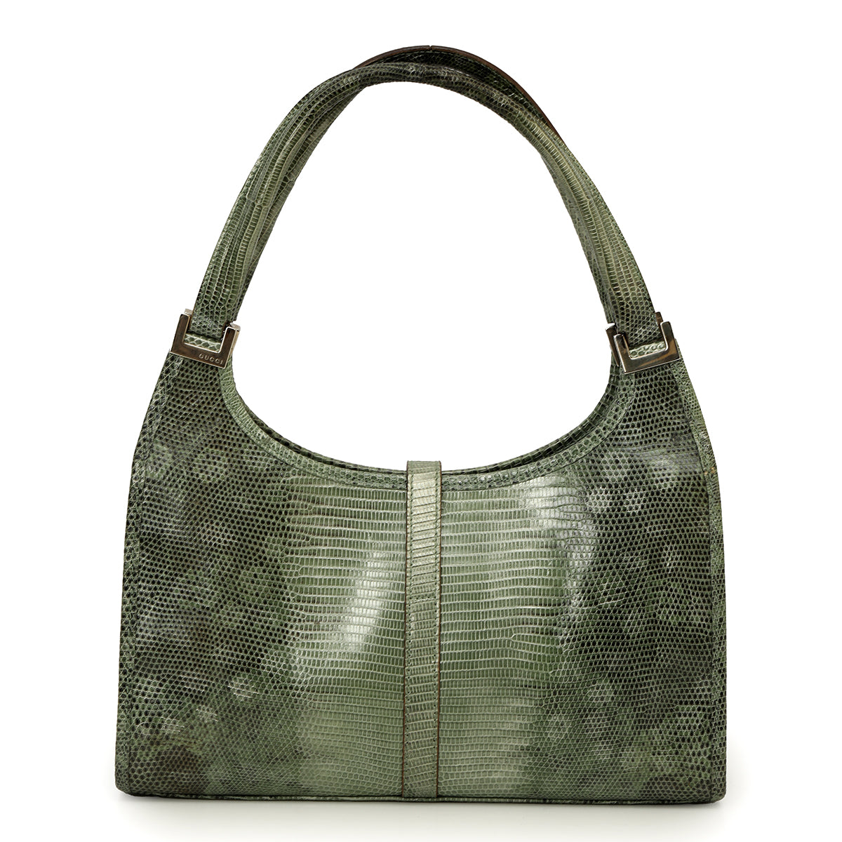 Jackie Lizard Embossed Bardot Bag One Size