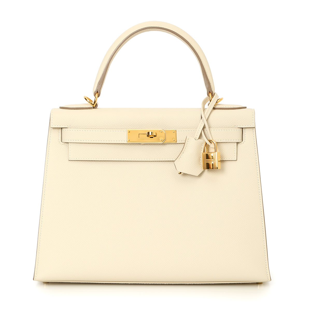 Kelly 28 Craie Epsom White Color Bag