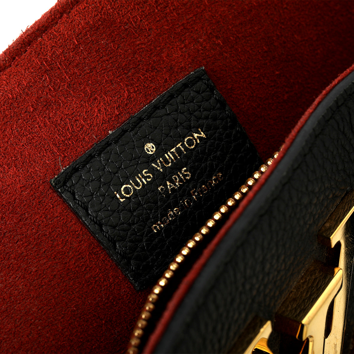 Black Leather Lockme Shopper Bag Medium