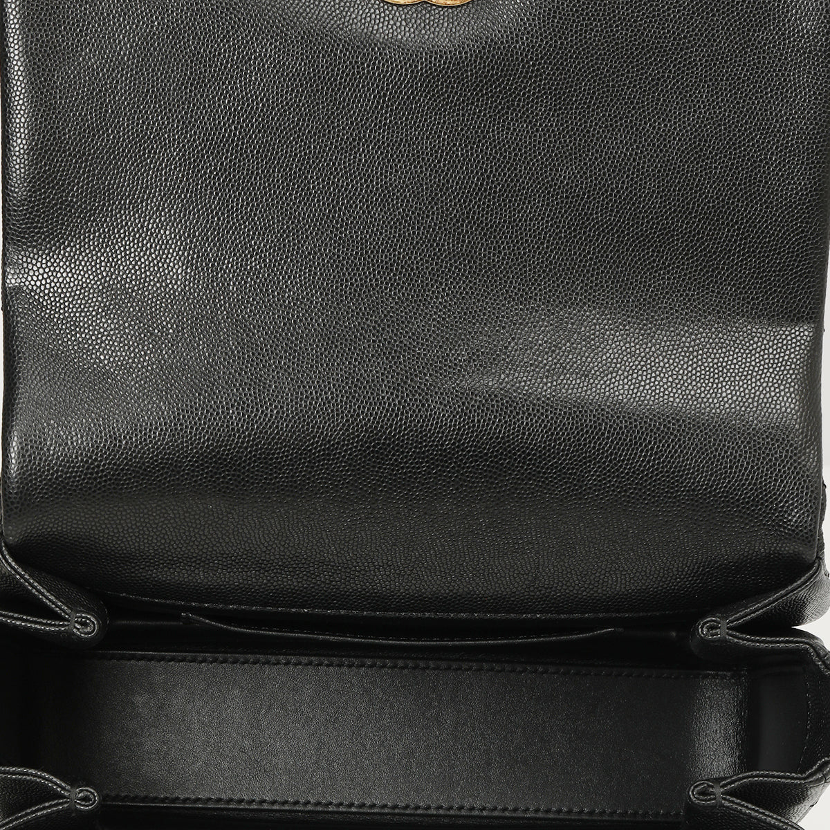 Coco First Flap Bag Quilted Caviar Small