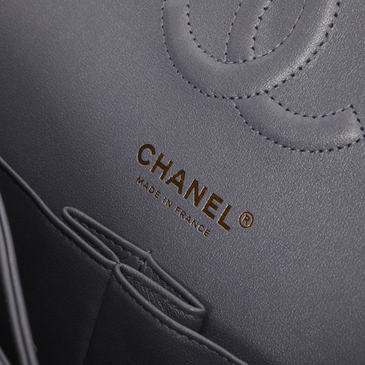 Purple Metallic Classic Medium Double Flap Bag