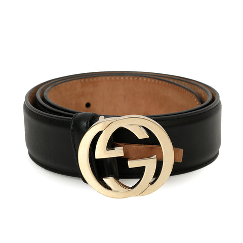GG Interlocking Size: 32 Leather Belt