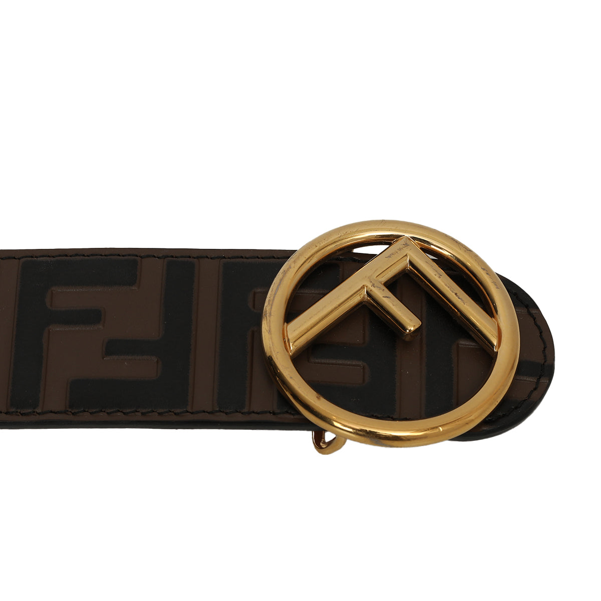 F is Fendi Belt  Monogram Embossed Belt Size: 28