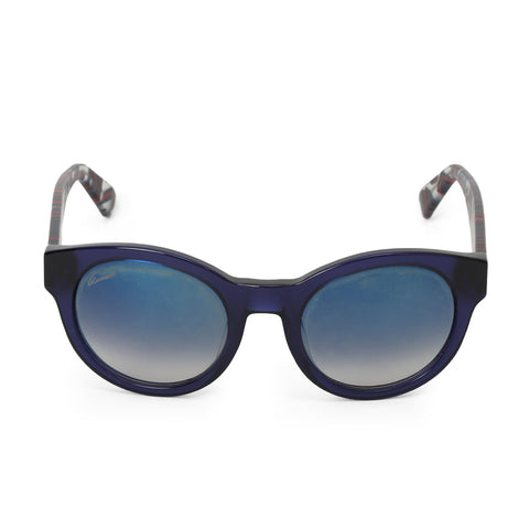Round Frame Blue Tinted Sunglasses One Size