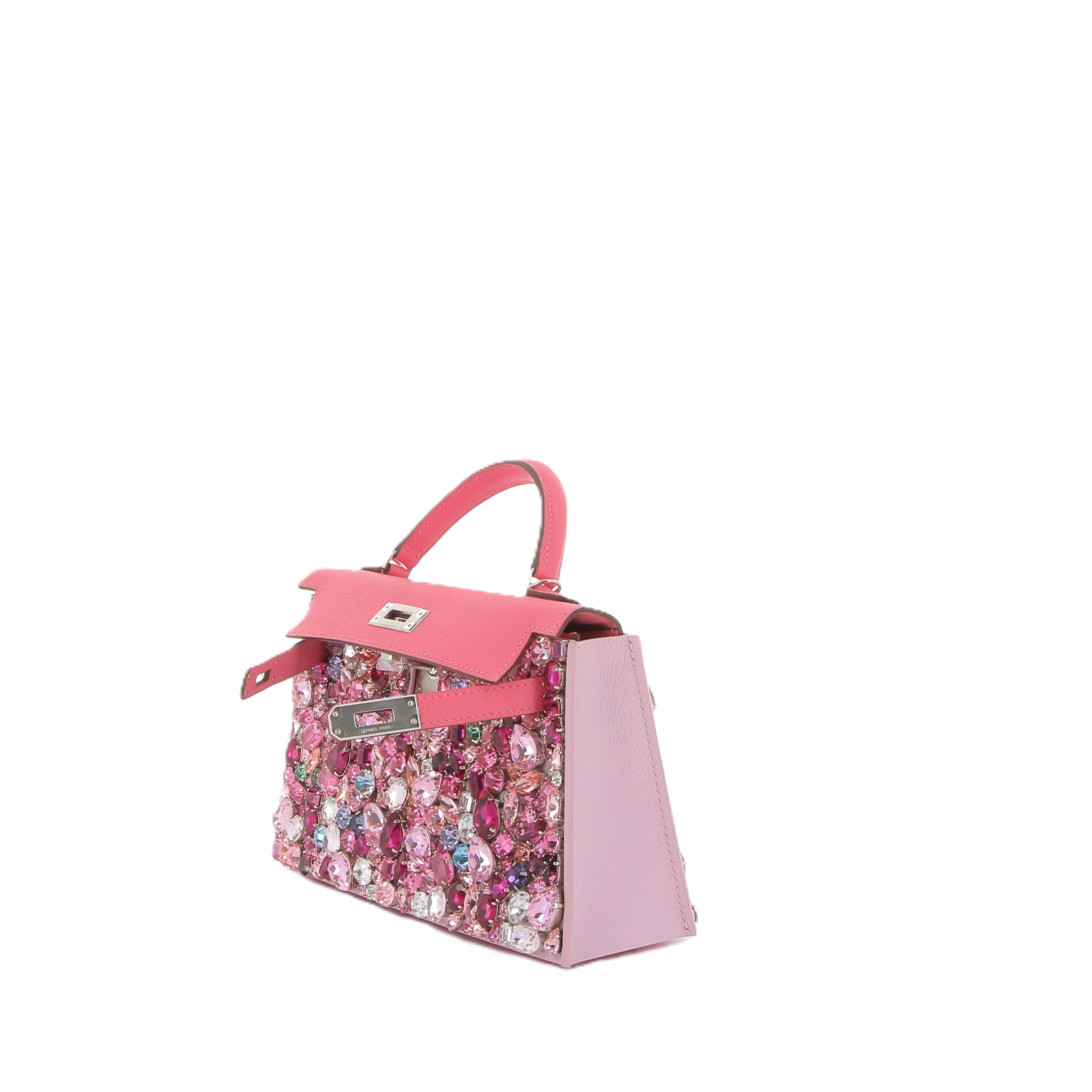 Rose Treasure Swarovski® Crystals and Calf Suede Leather Birkin | Kelly Cover