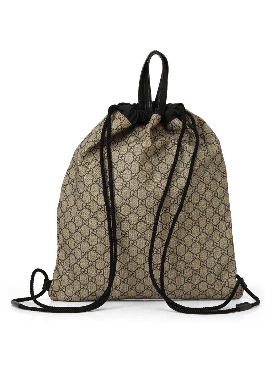 GG Supreme Angry Cat Drawstring Backpack One Size