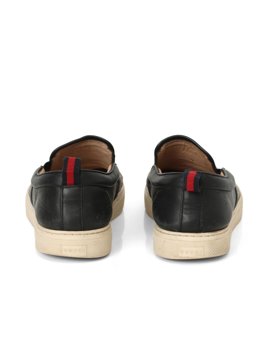 Men's King Snake Print GG Supreme Slip-On Sneakers Size: 8